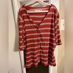 No Boundaries Button Front Tee